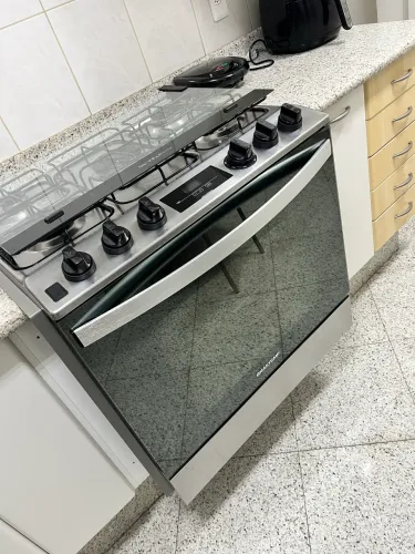 Fogão Brastemp 5 Bocas De Embutir Cor Inox Com Turbo Chama E Touch Timer - BYS5PCR