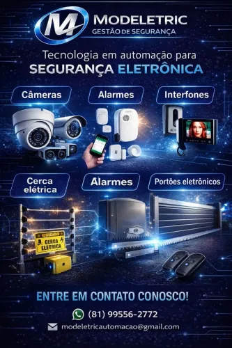 Instalação motor portão, interfone, câmera de segurança, cerca elétrica, fechadura eletric