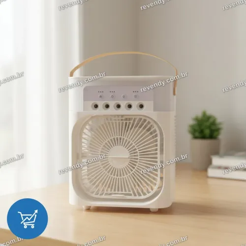 Ventilador de mesa - fácil de usar e ainda funciona como umidificador de ar