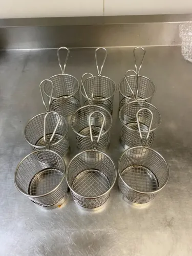 MINI CESTO INOX COM ALÇA