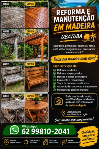 Reforma de Decks e Pergolados em Ubatuba