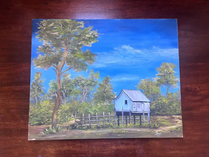 Óleo sobre tela da artista Inês