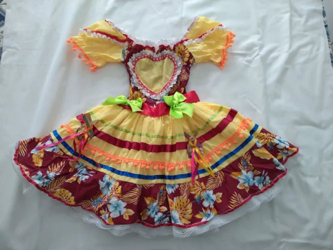 Vestido São João infantil Tam 4/6