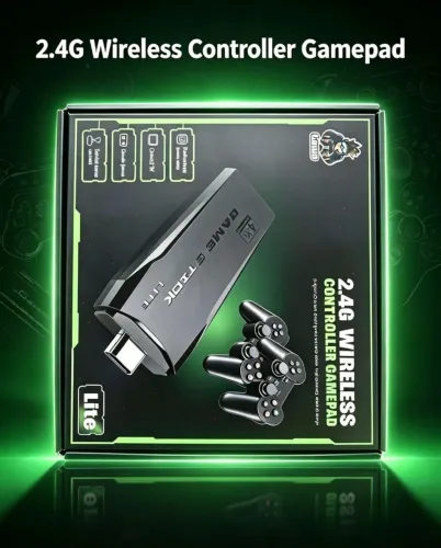 Game Stick Lite HDMI + 2 Controles Sem Fio - Retro Game
