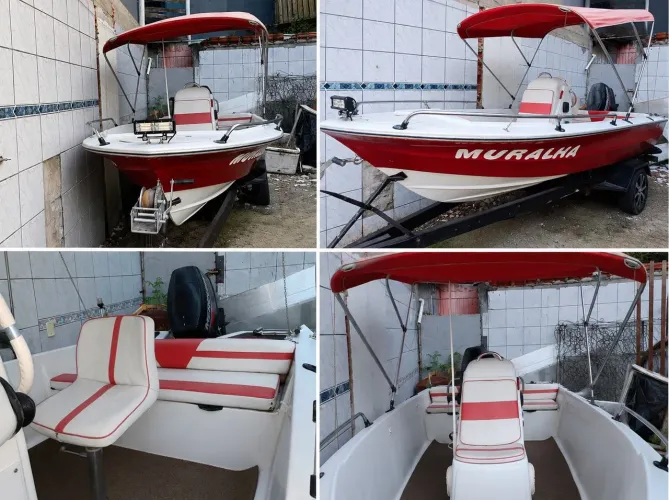 Lancha Muralha 16 Pés | Mercury 50 HP 2018 | Revisada + Carreta | R$ 62.000