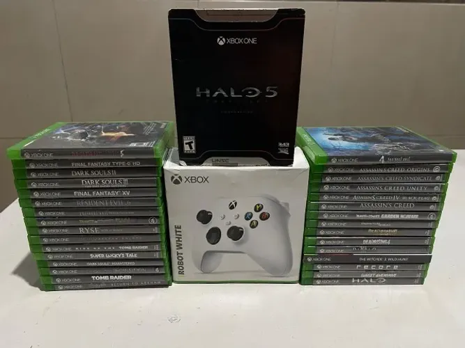 Jogos Xbox One para Colecionadores + Controle Branco