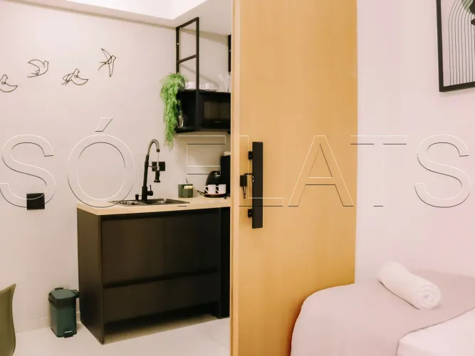 Flat à venda na Bela Cintra, 25m², 2 dorm, 1 vaga, mobiliado, perto da Av. Paulista