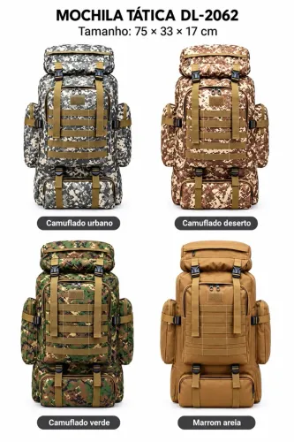 Mochila militar 80 litros