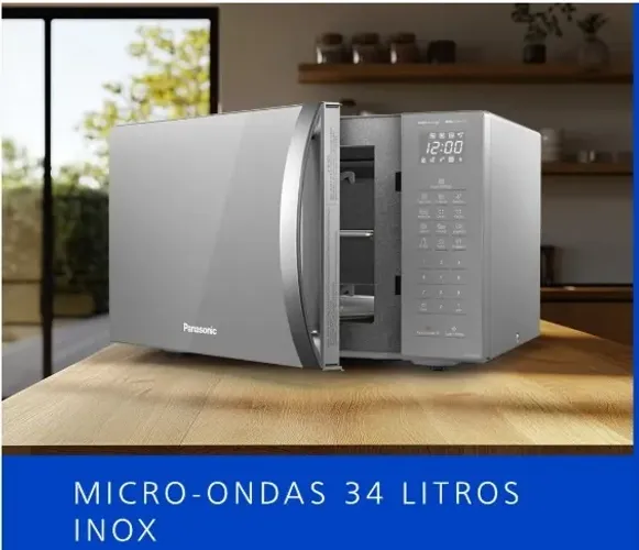 Microondas Panasonic 34L ST67L Inox - NOVO