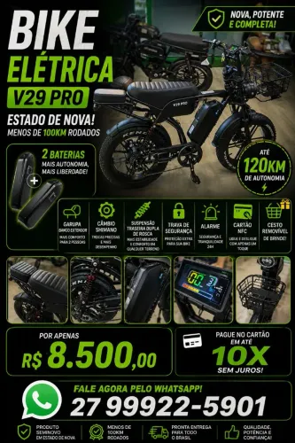 Bike elétrica V29 PRO 1000W