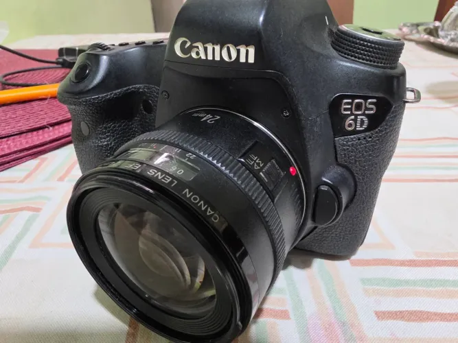 Camera canon 6d + lente 24mm full frame canon