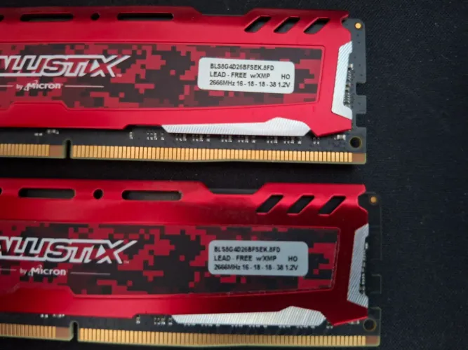 Kit memoria ram 16gb ddr4 (2x8gb) 2666mhz Ballistix by Micron