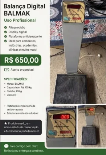Balança Digital Balmak 150 kg