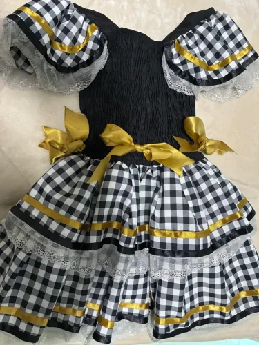 Vestido de festa junina infantil tamanho 8