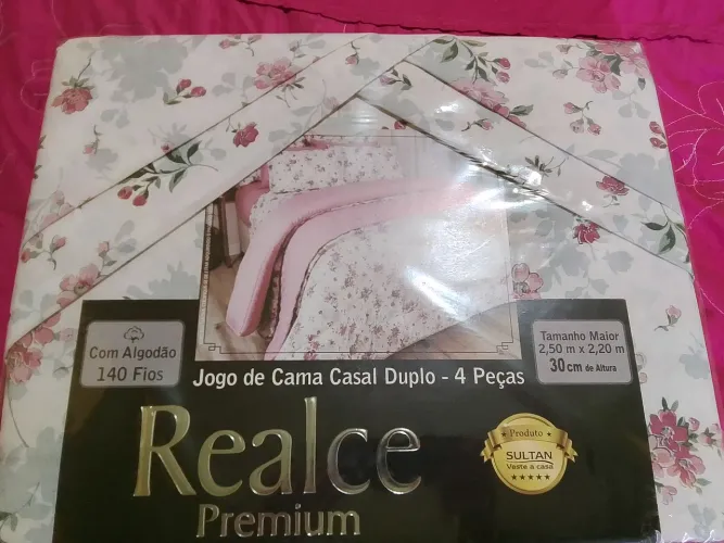 Jogo de cama casal duplo 4 peças