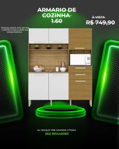 Armário de cozinha a pronta entrega