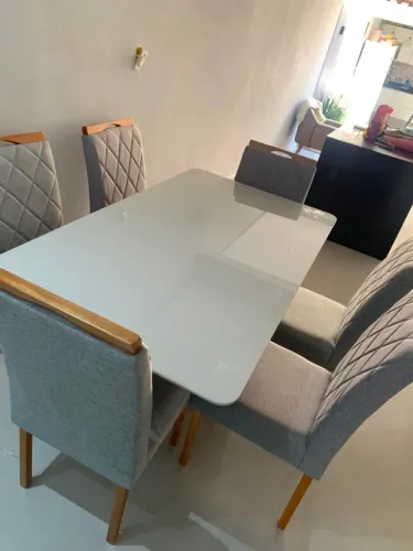 Mesa com 6 Cadeiras de Linho NOVO ENTREGA HOJE