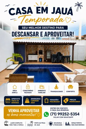Casa de Temporada em Jauá - Linha Verde | Piscina Privativa