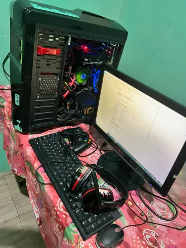 PC Gamer Completo + Monitor + Periféricos | 32GB RAM DDR4 / 1.45TB ssd+hd / Fonte 700W