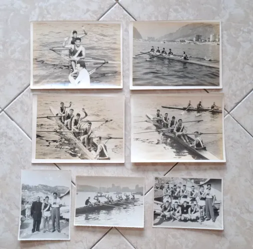 Fotos Vasco da Gama Equipe de Remo Anos 50/60 Conjunto com 7 Fotos Originais 