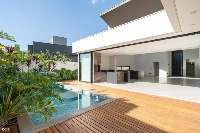 Linda casa com arquitetura contemporânea em 250 m² de construção no Condomínio Alphaville