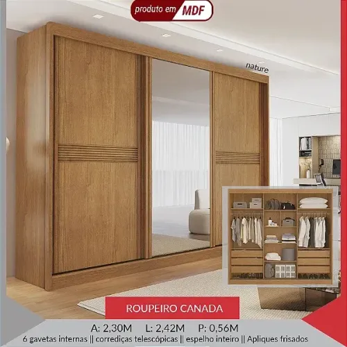 Guarda Roupa Canadá MDF