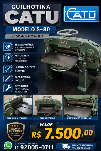 Guilhotina Catu s-80 semi automática