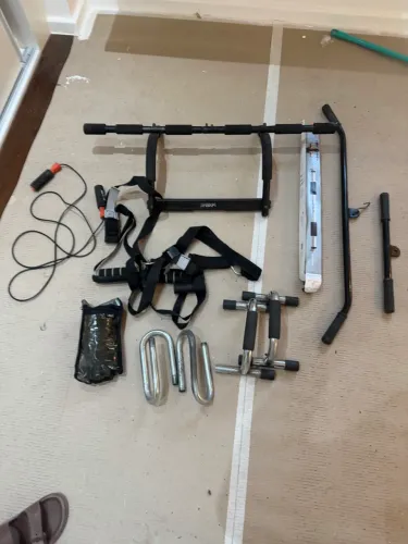 Kit Completo Academia em Casa - Barra, TRX, Flexão, Corda e Acessórios