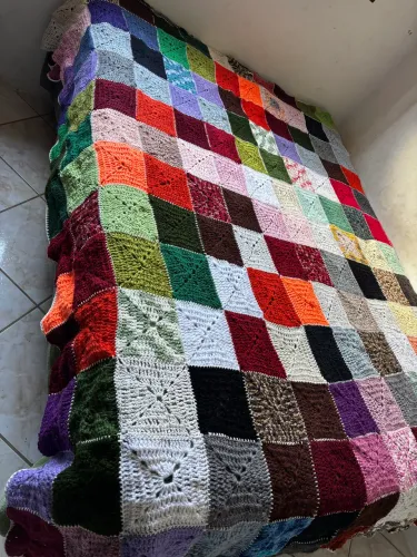 Colcha de crochê