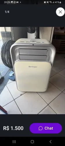 Ar-condicionado portátil Springer Nova 12.000 BTUs.