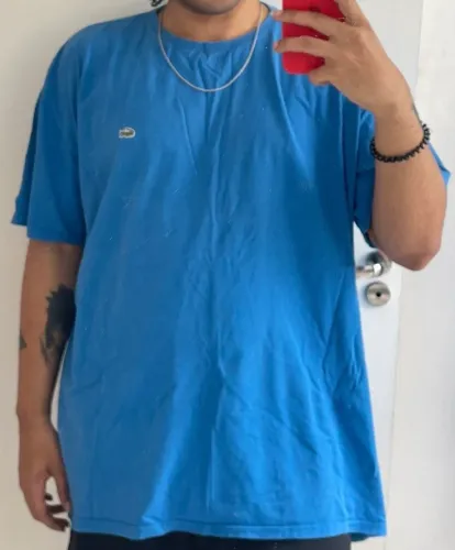 Camiseta plus size Lacoste g5 azul