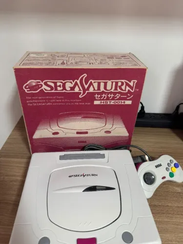 Console Sega Saturn Branco HST-0014 CIB - Sega