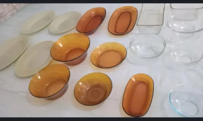Travessas de vidro