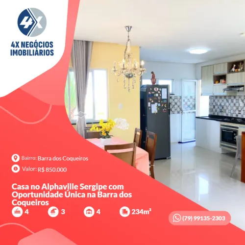 Casa no Alphaville Sergipe com Oportunidade Única na Barra dos Coqueiros