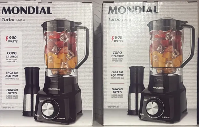 Liquidificador Mondial 900W Turbo 5 velocidades