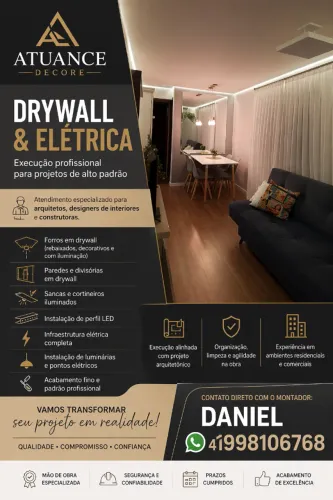 Montador de Drywall e Elétrica