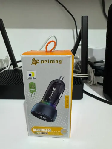 Carregador Veicular PEINING PEI-CC20 (Produto novo e lacrado.)