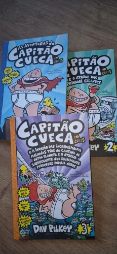 Livros As Aventuras do Capitão Cueca (3 livros)