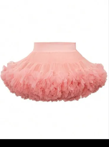 Saia Tutu de Tule Rosa Fofa e Elegante Luxuosa para Meninas Bebê