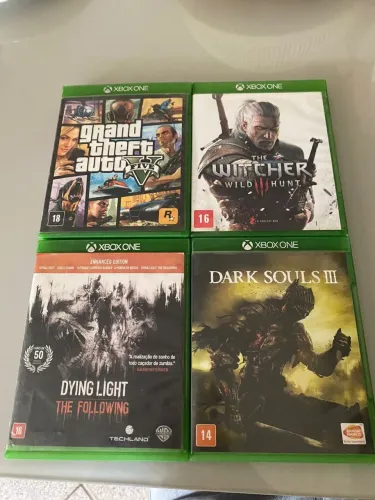 Jogos Xbox One Originais - GTA V / Witcher 3 / Dark Souls 3 / Dying Light