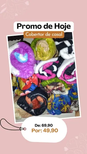Promoção cobertor de casal