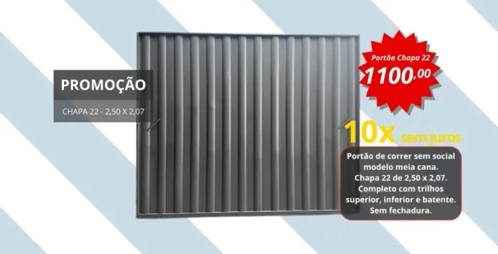 PORTÃO CORRER P GARAGEM