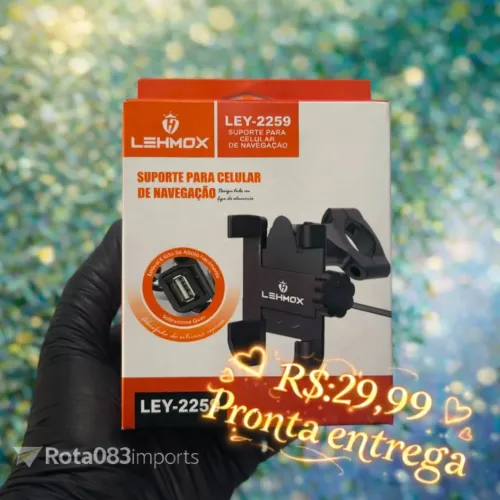 Suporte moto com USB