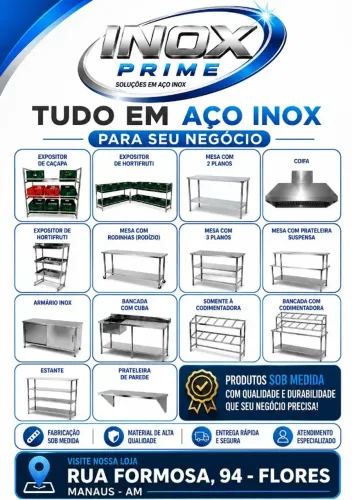 ? MESAS EM INOX ? À PRONTA ENTREGA E SOB MEDIDA