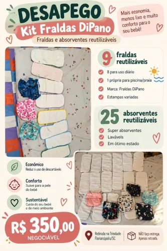 Fraldas reutilizáveis DiPano