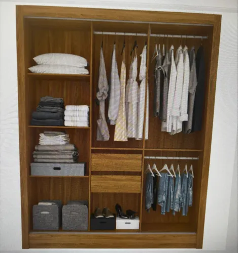 Mesa com 4 cadeiras e Guarda roupa para venda 