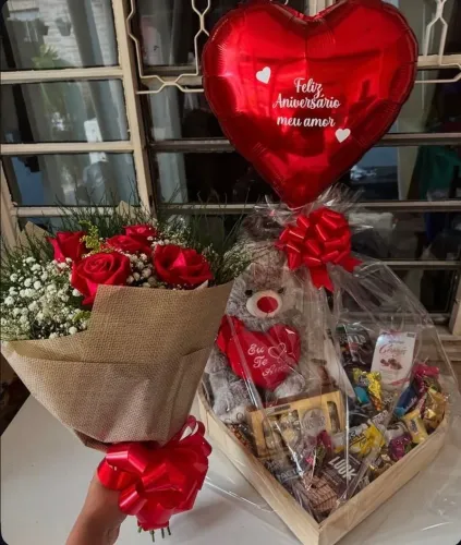 Kit romântico + chocolates para o dia dos namorados! 