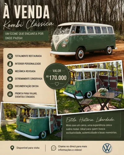 Volkswagen Kombi Standard/ Luxo/ Serie Prata 1976