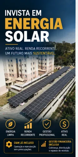 USINA SOLAR DE INVESTIMENTO A PARTIR DE R$ 135 MIL | RENDA RECORRENTE