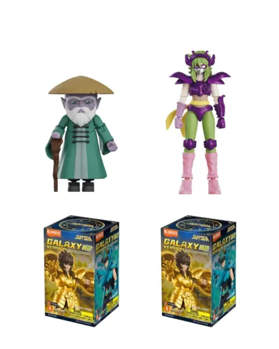 Kit Saint Seiya Blokees Shaina e Mestre Ancião Action Figures 11 cm NOVO